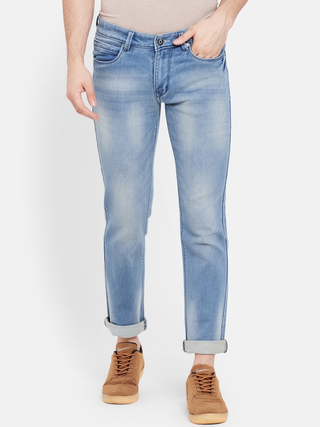 

Duke Men Blue Slim Fit Cotton Heavy Fade Stretchable Jeans