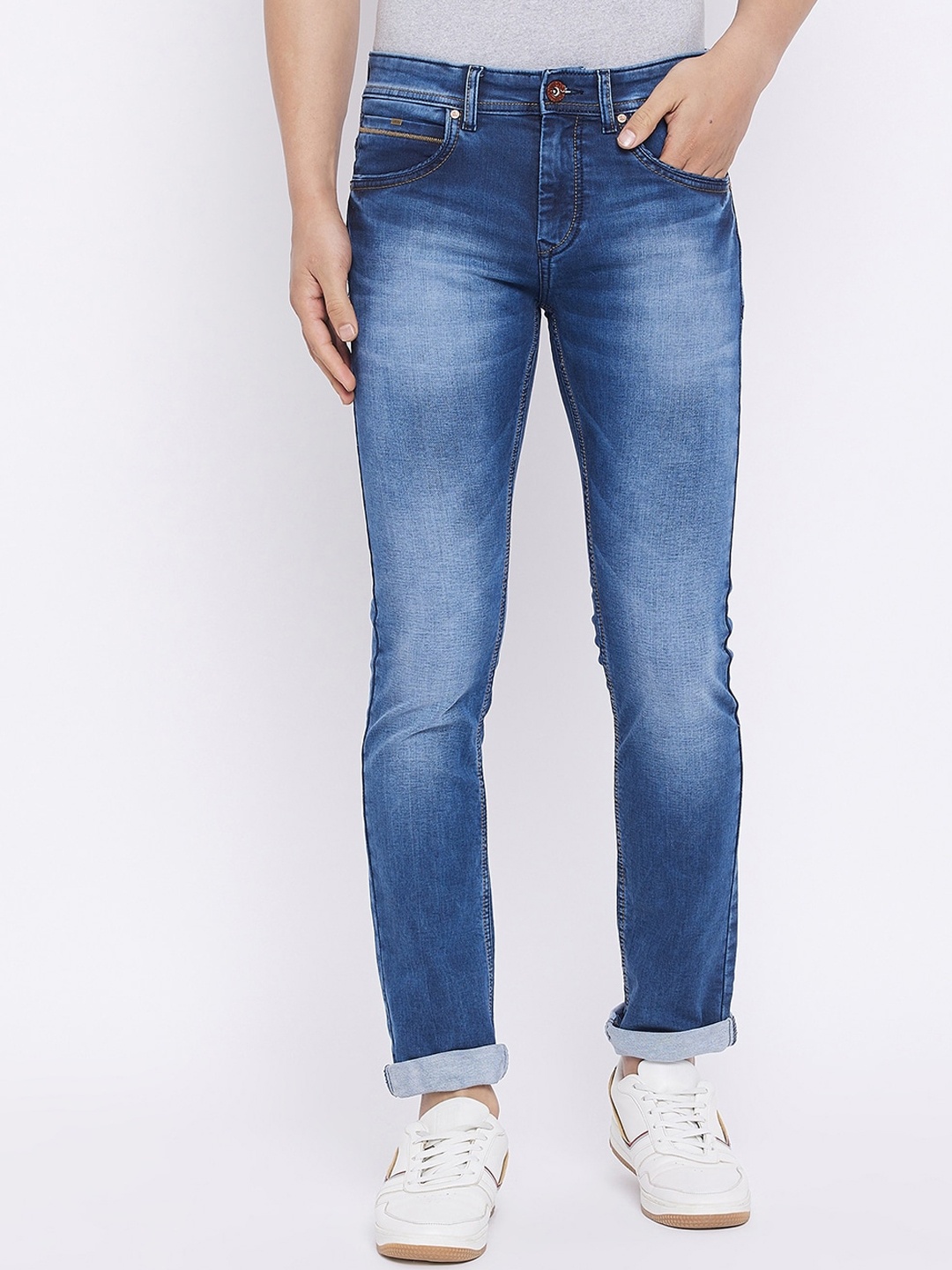 

Duke Men Navy Blue Slim Fit Stretchable Heavy Fade Jeans