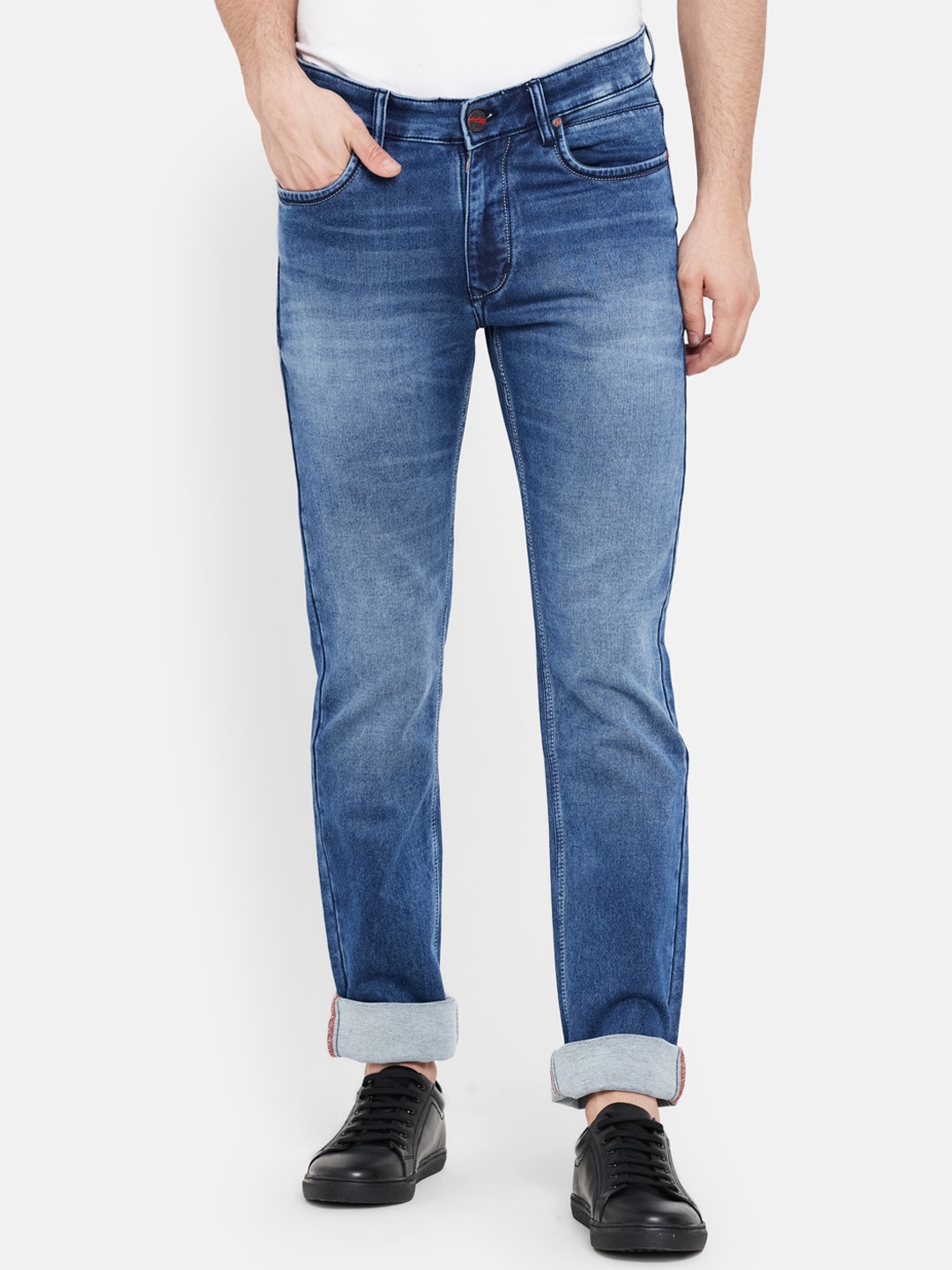 

Duke Men Blue Slim Fit Heavy Fade Stretchable Jeans