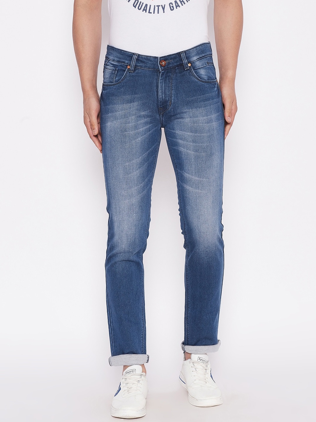 

Duke Cotton Slim Fit Heavy Fade Jeans, Blue