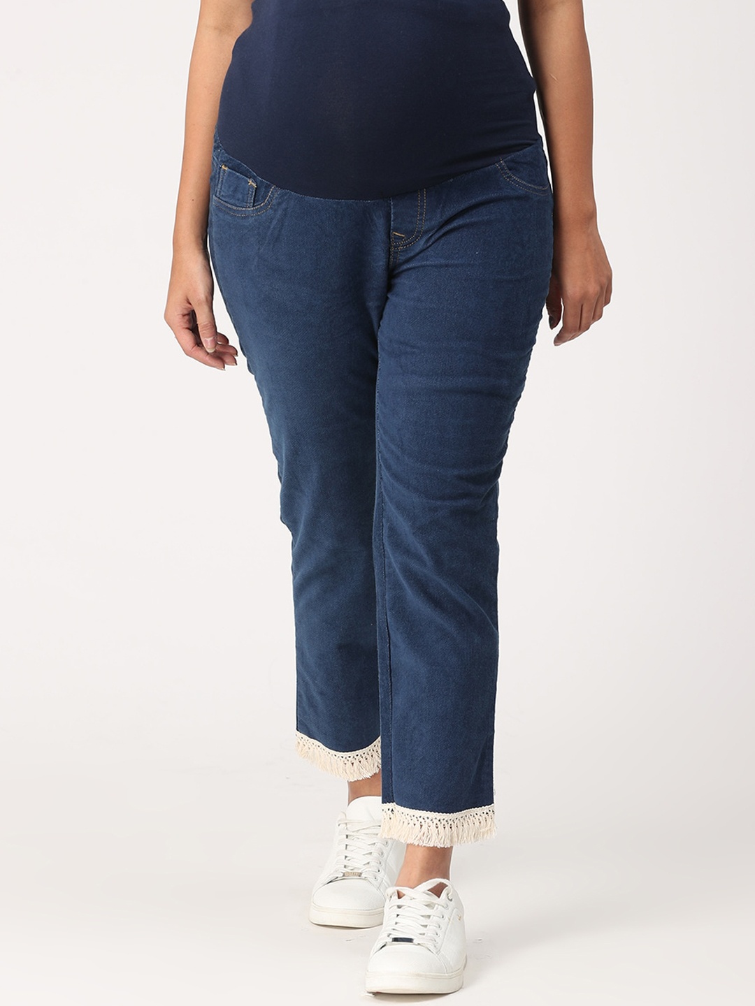 

CHARISMOMIC Women Blue High-Rise Maternity Jeans
