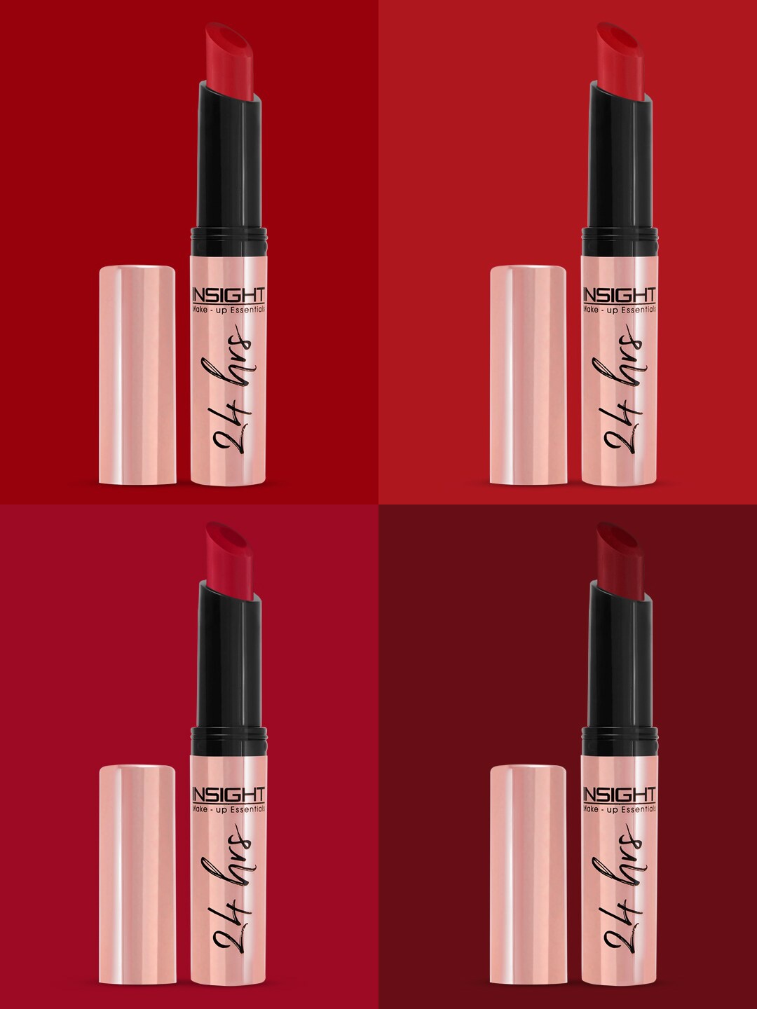 

INSIGHT Set Of 4 Bullet Lipstick 12gm, Multi