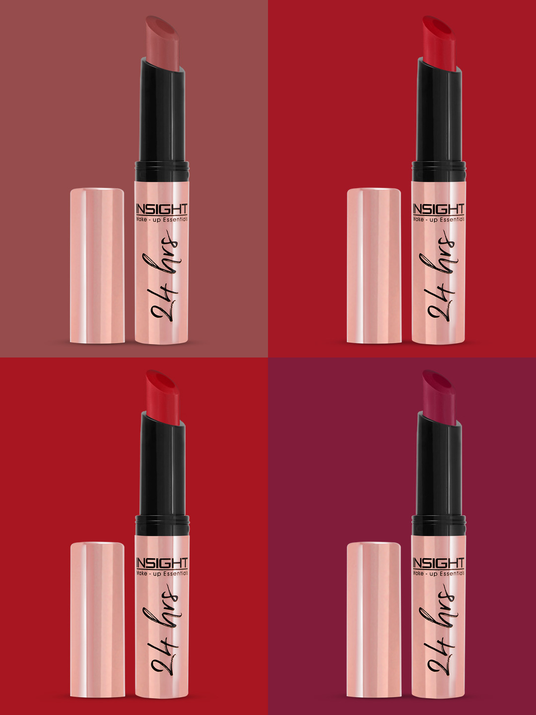 

INSIGHT Set Of 4 Bullet Lipstick 12 gm, Multi