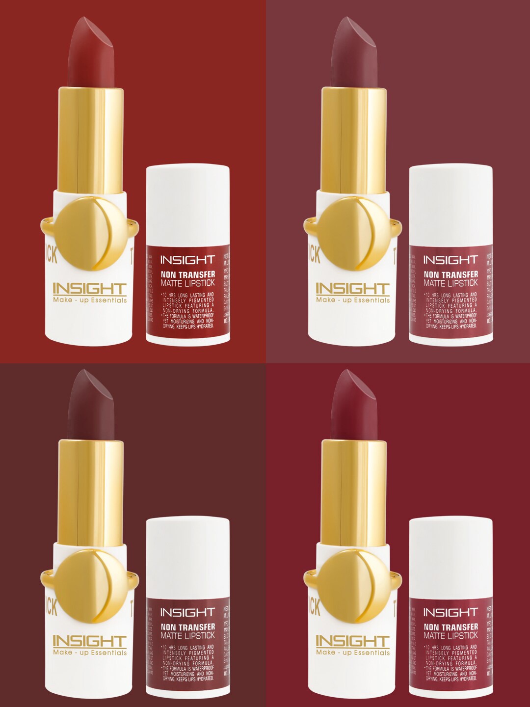 

INSIGHT Set Of 4 Bullet Lipstick 16 gm, Multi