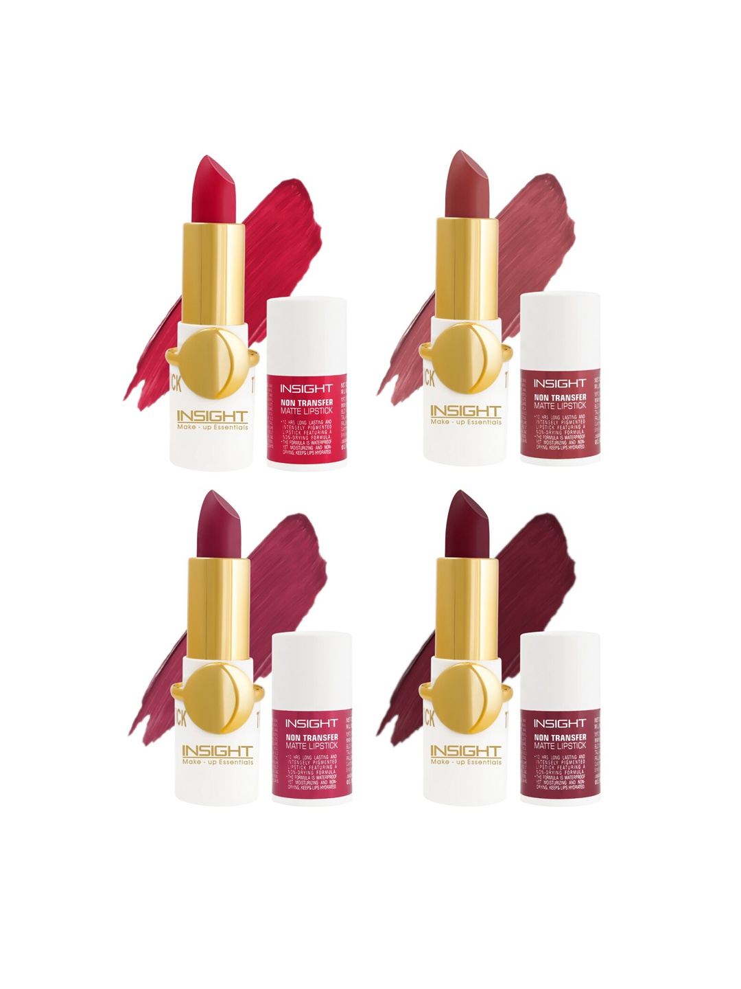 

INSIGHT Set Of 4 Bullet Lipstick 16 gm, Multi