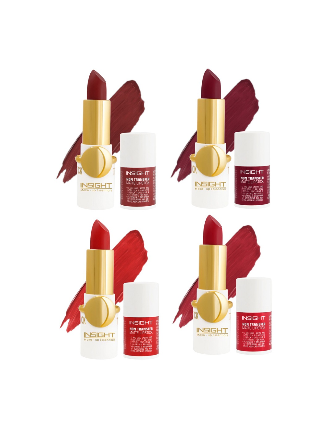 

INSIGHT Set Of 4 Bullet Lipstick 16 gm, Multi