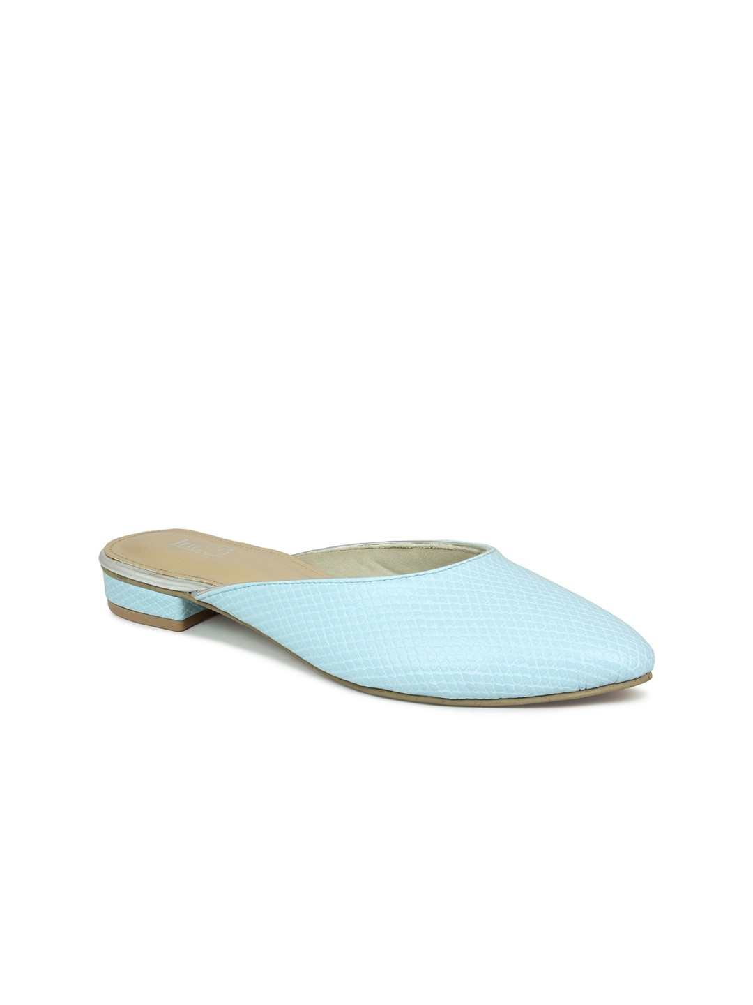 

Inc 5 Women Blue Printed Mules Flats