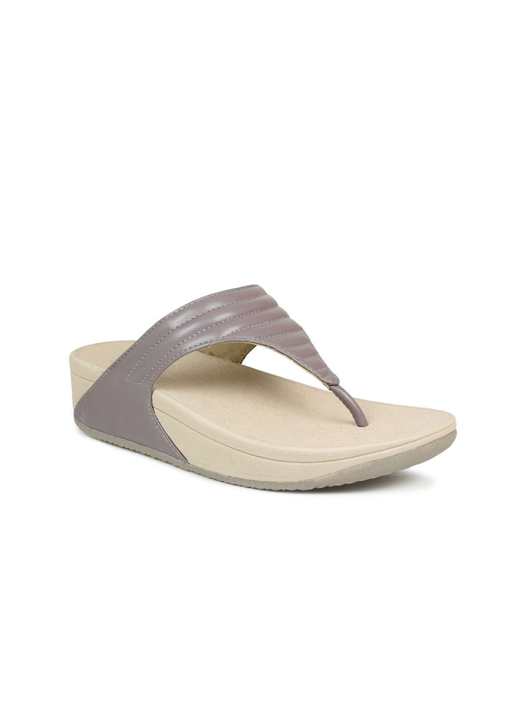 

Inc 5 Grey & White Striped Comfort Sandals