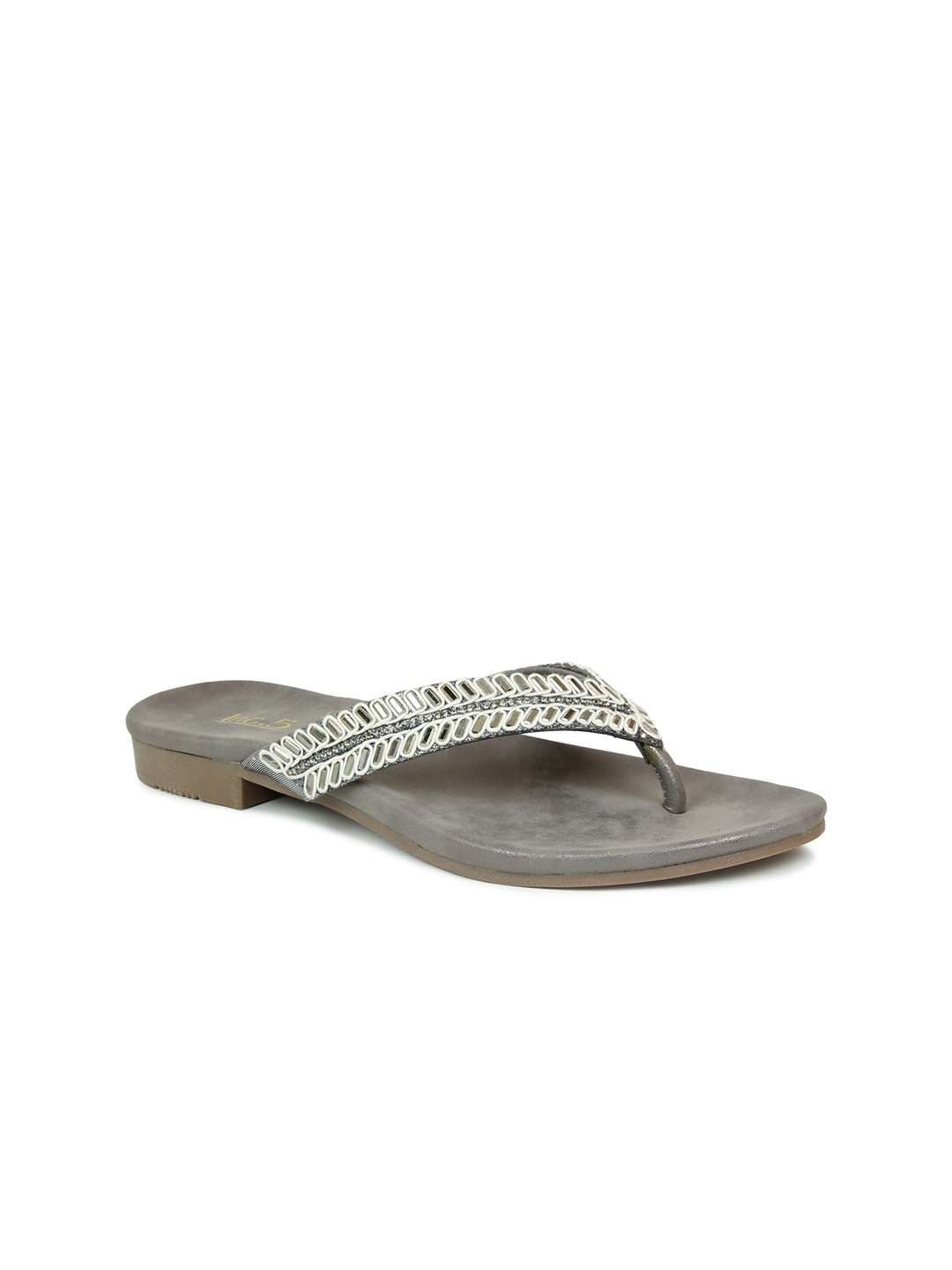 

Inc 5 Grey Embellished Ethnic Block Heels