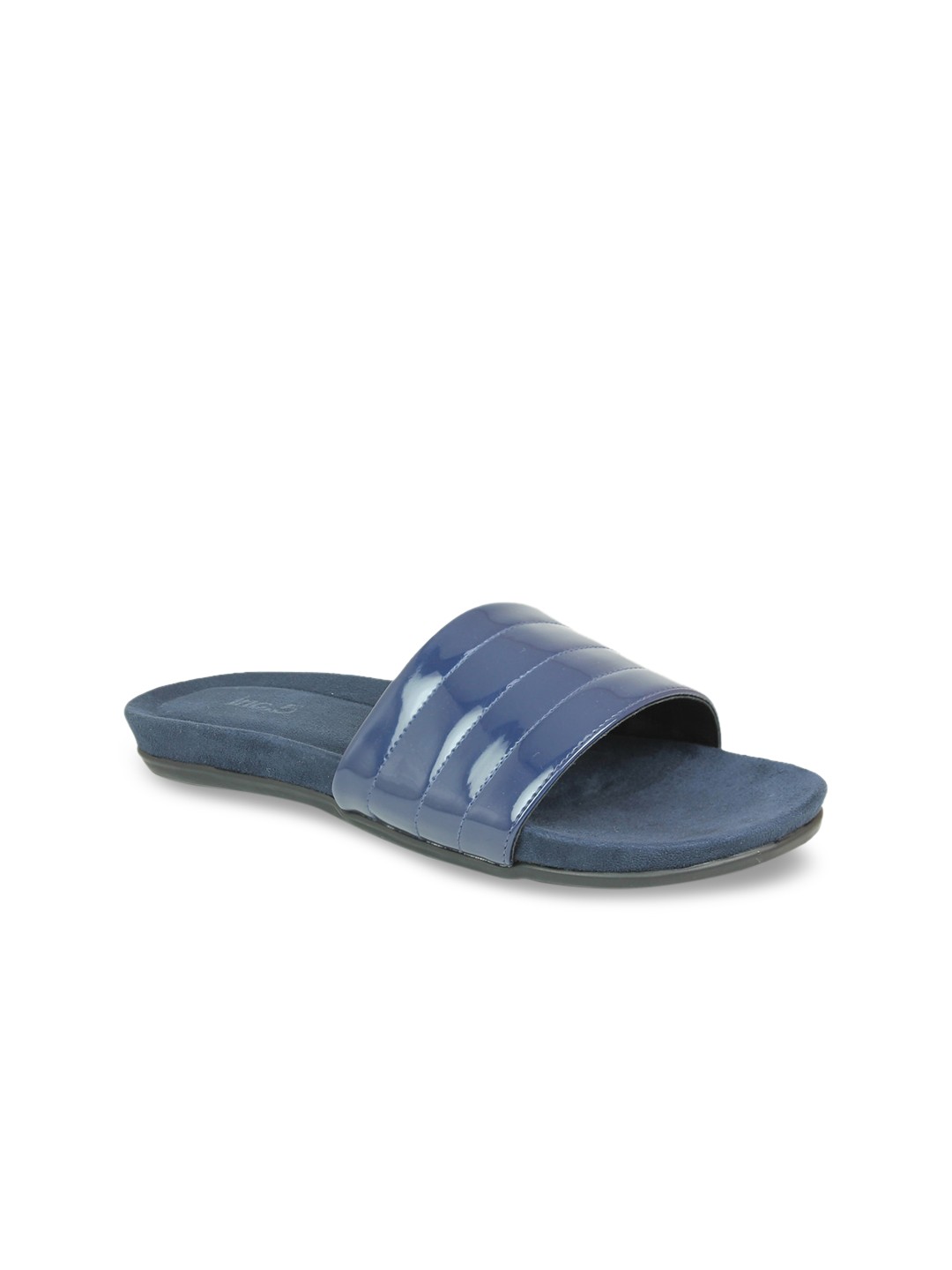 

Inc 5 Women Navy Blue Textured Open Toe Flats