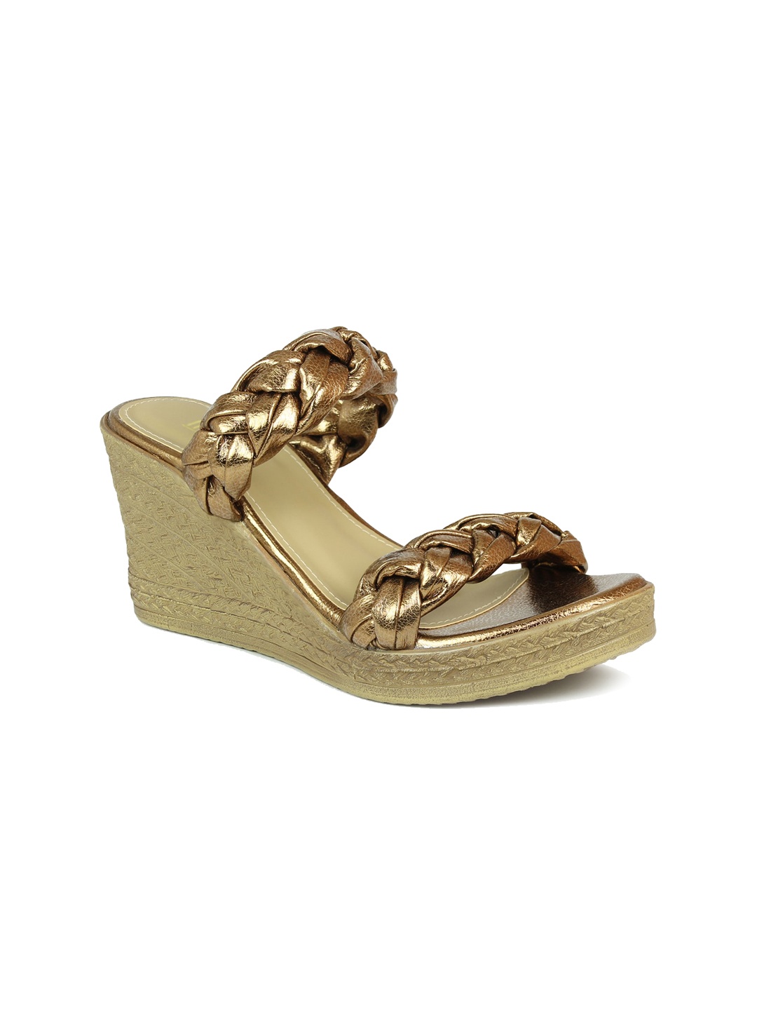 

Inc 5 Gold-Toned Wedge Heels