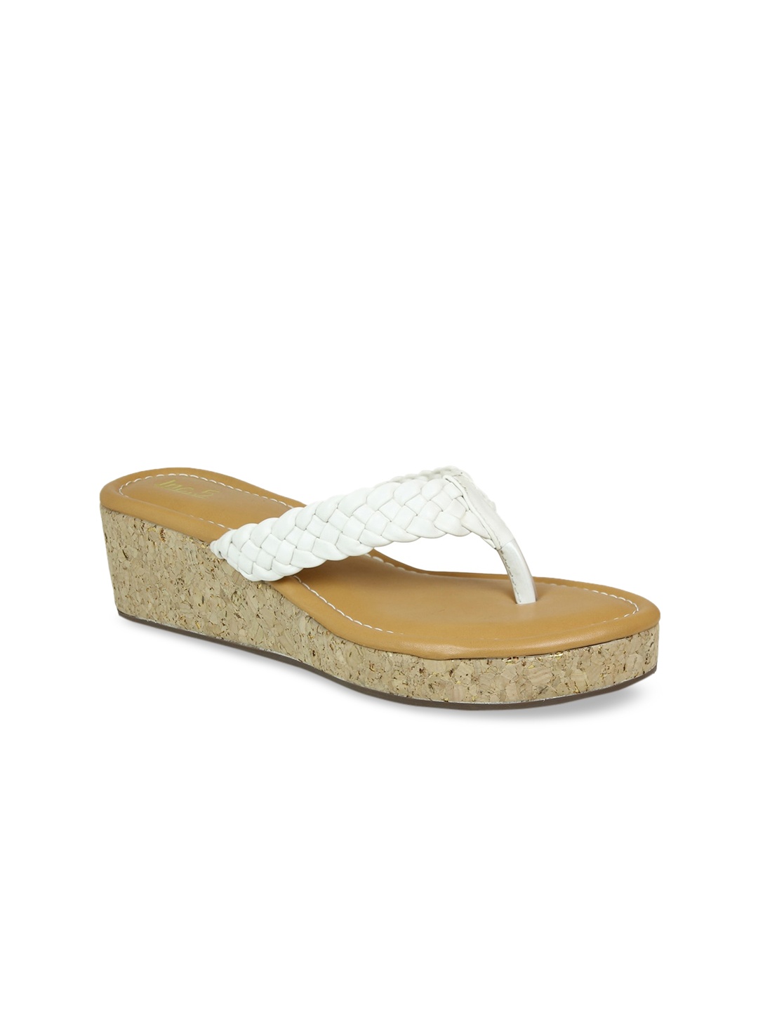

Inc 5 White Wedge Heels