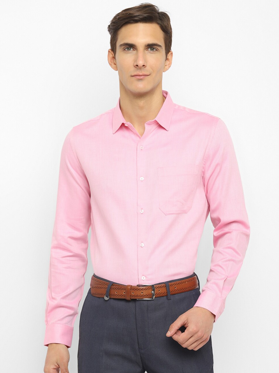 

Turtle Men Pink Slim Fit Cotton Formal Shirt