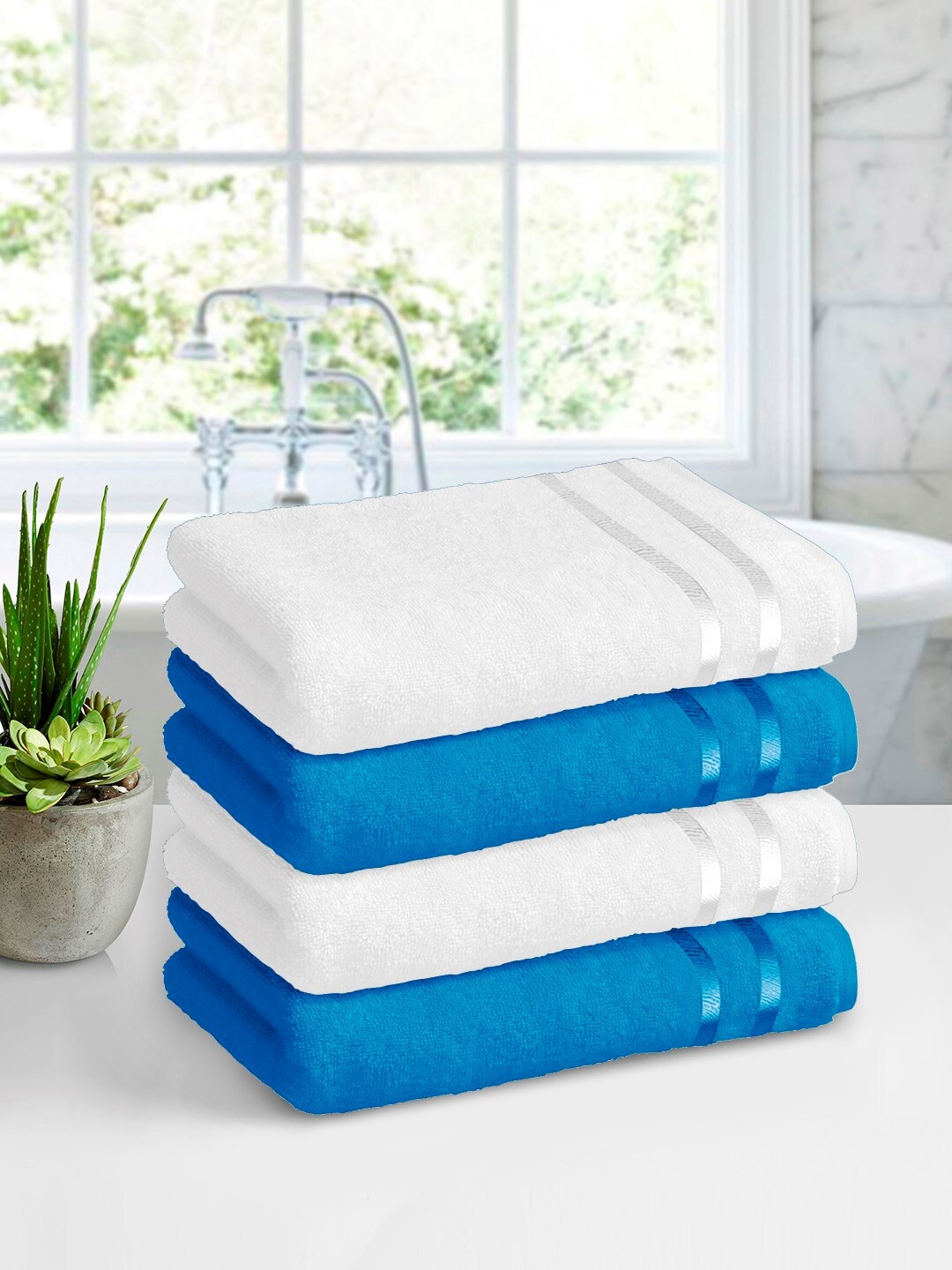 

Story@home Set Of 4 450GSM Bath Towels, White