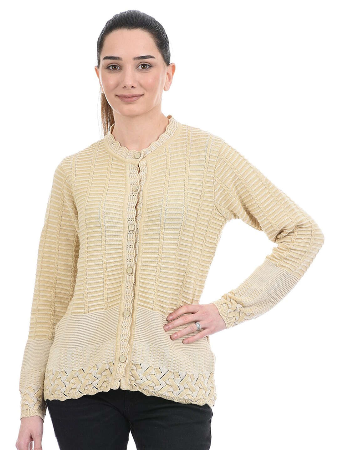 

American Eye Women Beige Cardigan