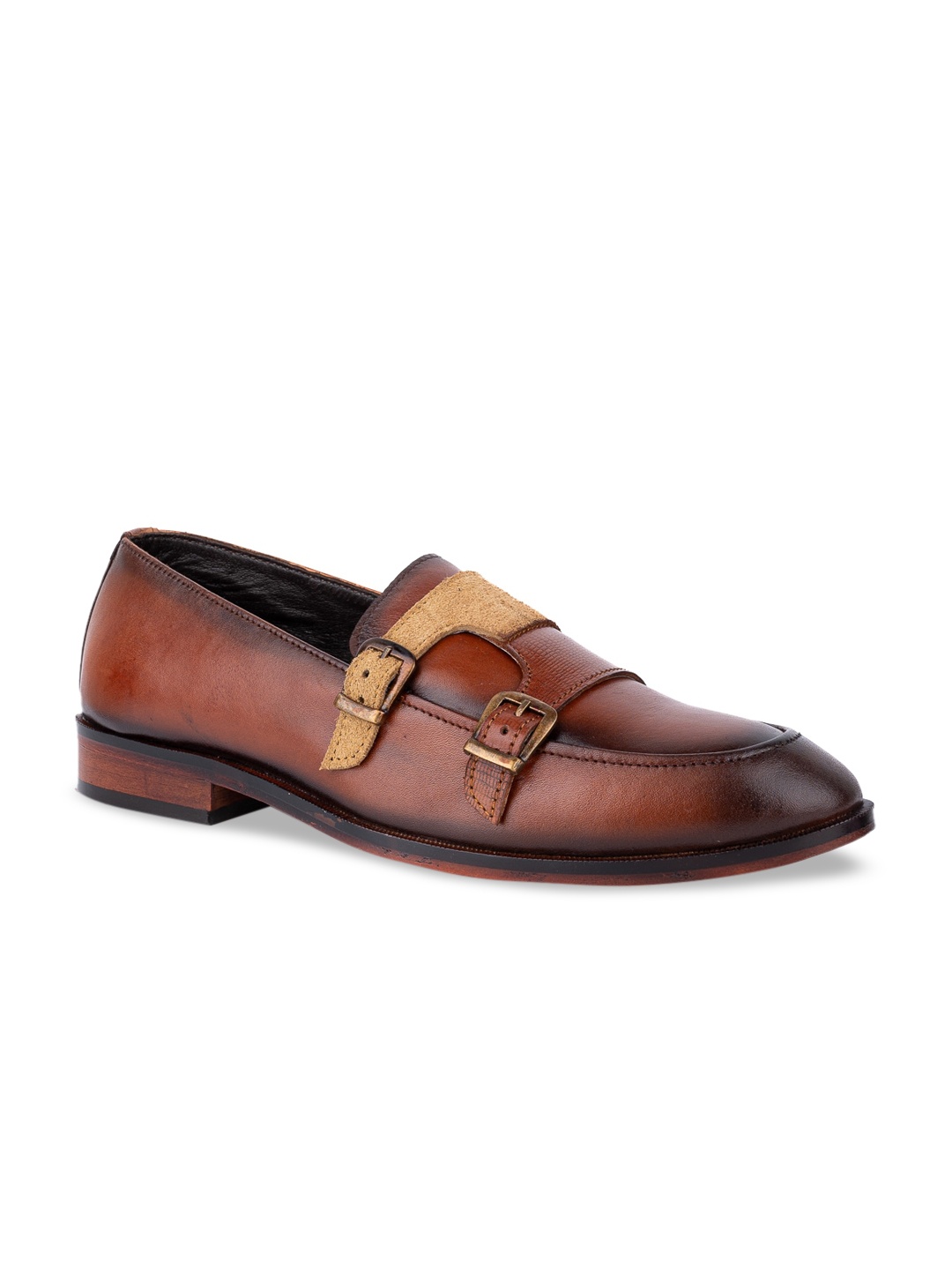 

LA BOTTE Men Tan Leather Monks