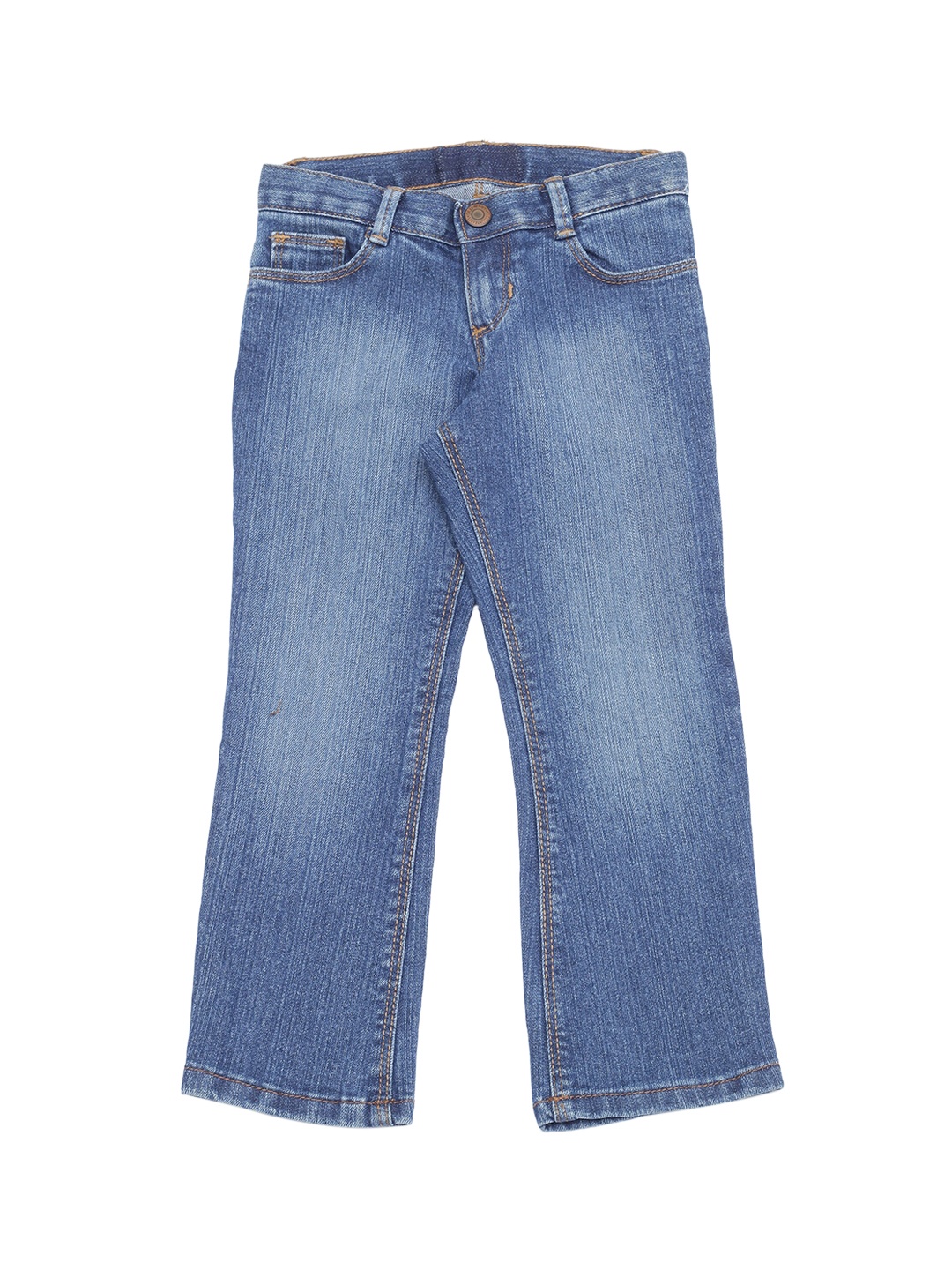 

Lil Lollipop Unisex Kids Blue Straight Fit Pure Cotton Jeans