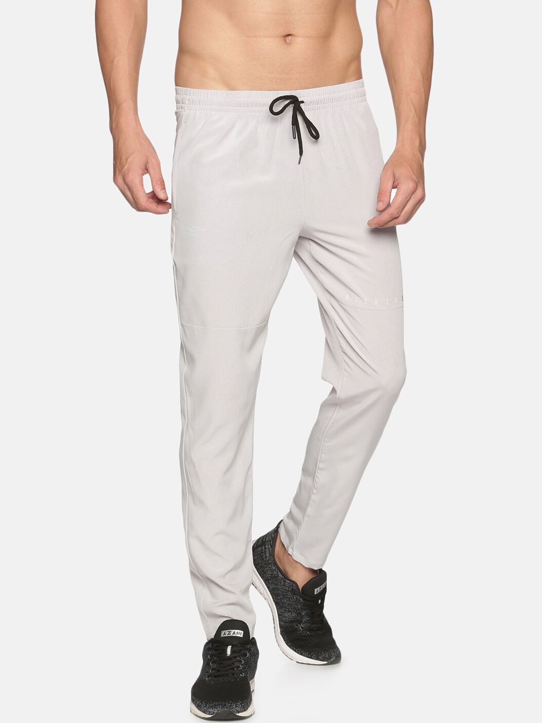 

ATTIITUDE Men Grey Solid Slim-Fit Dry Fit Track Pants