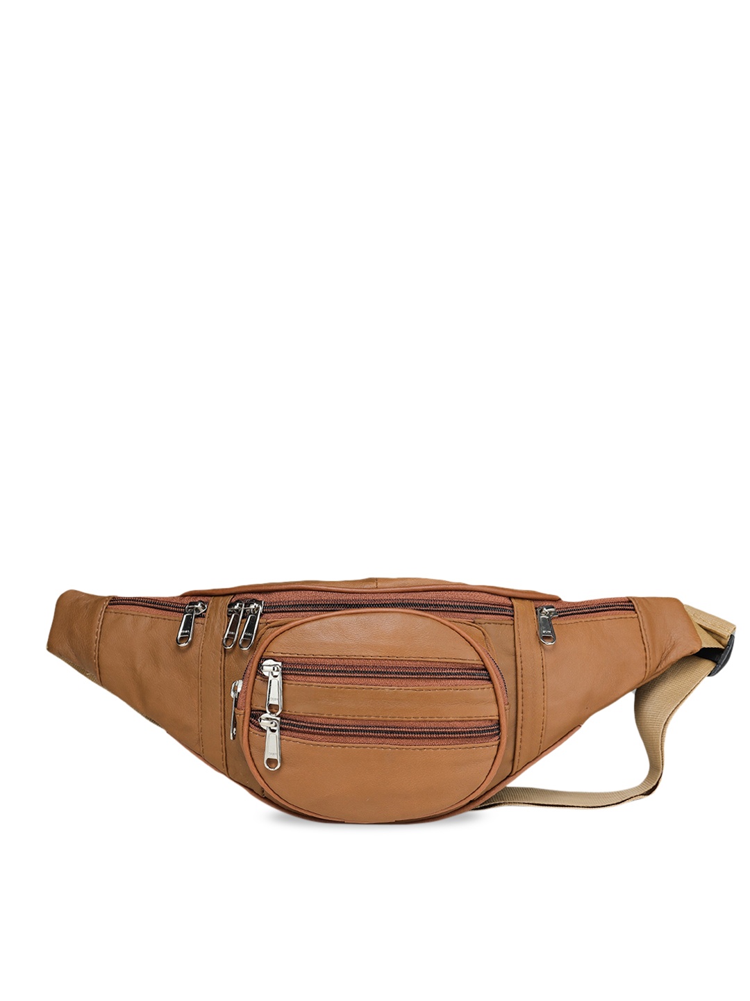 

K London Tan-Brown Solid Waist Pouch