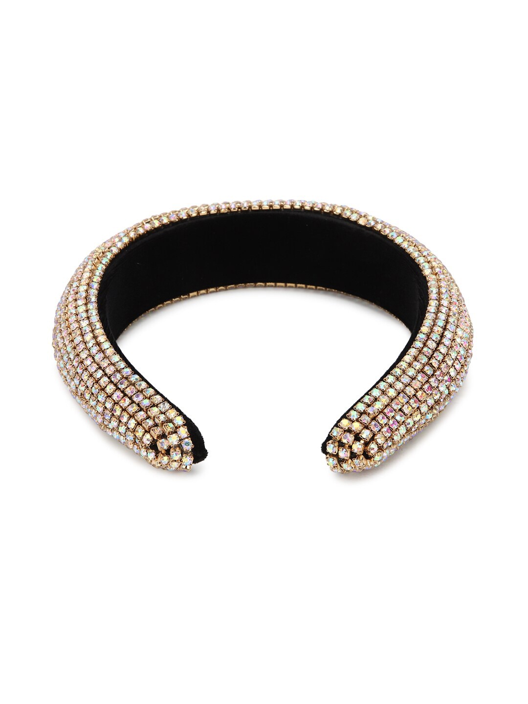 

FOREVER 21 Women Gold & Black Embellished Hairband