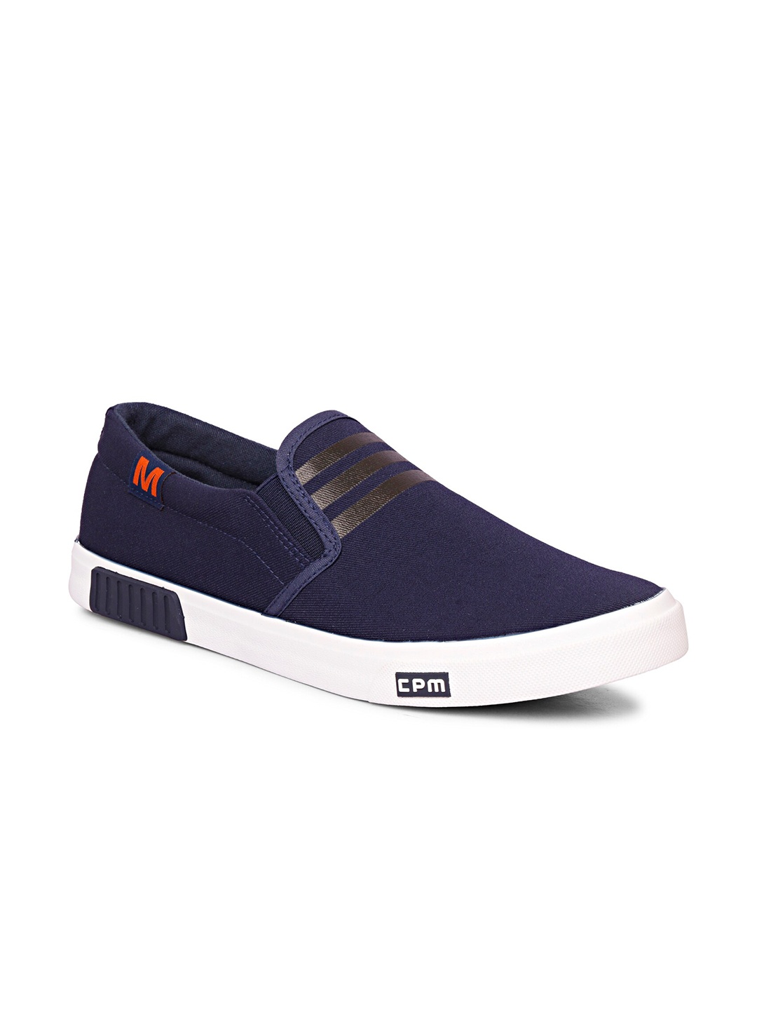 

CIPRAMO SPORTS Men Navy Blue & White Slip-On Sneakers