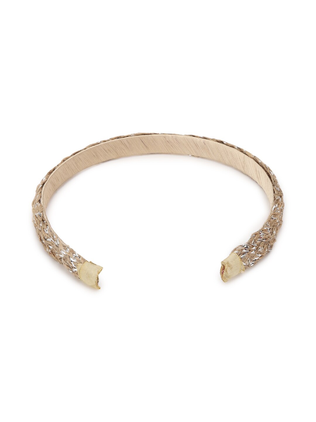 

FOREVER 21 Women Silver-Toned & Tan Embellished Hairband