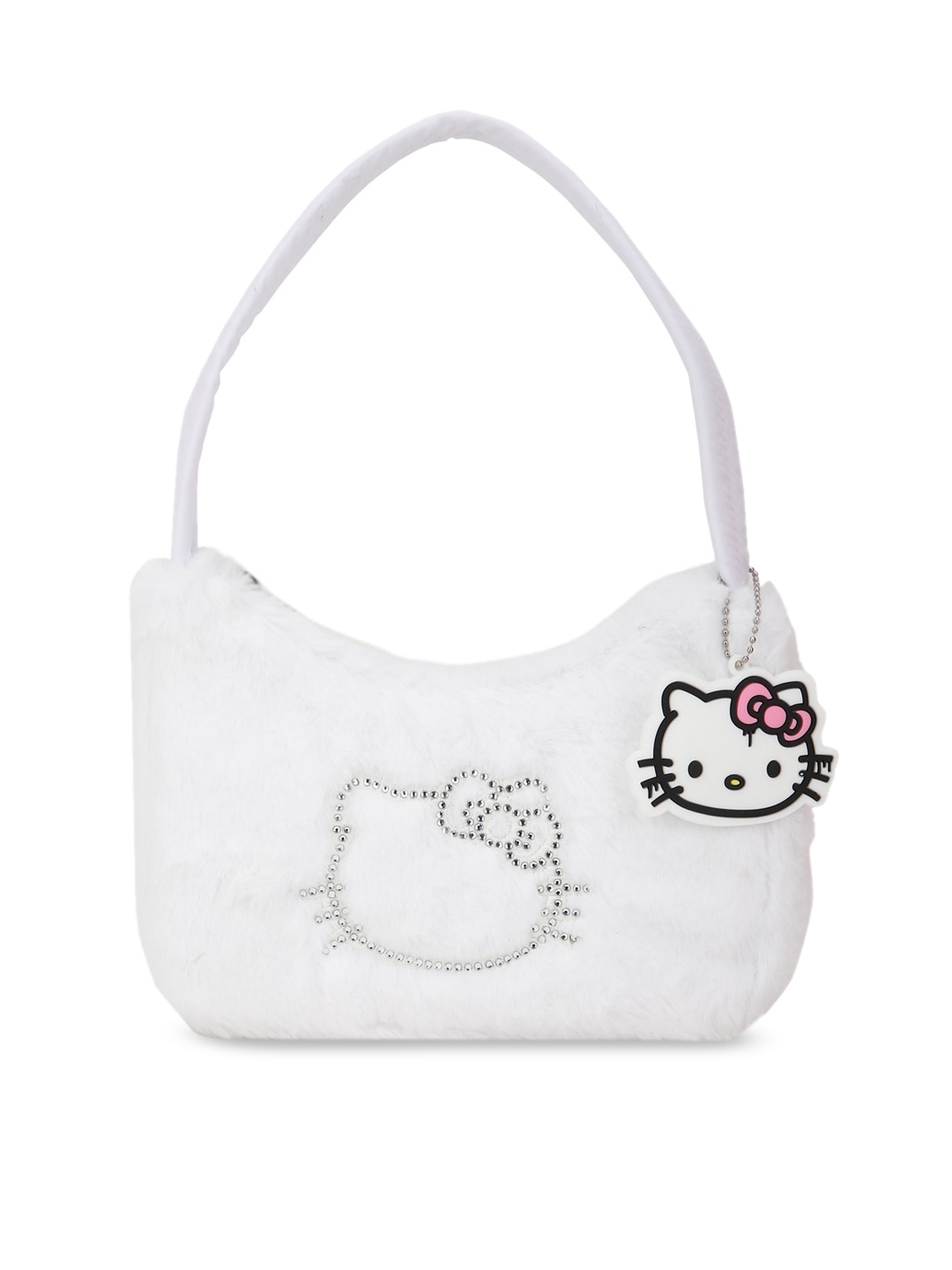 

FOREVER 21 White PU Structured Shoulder Bag with Applique