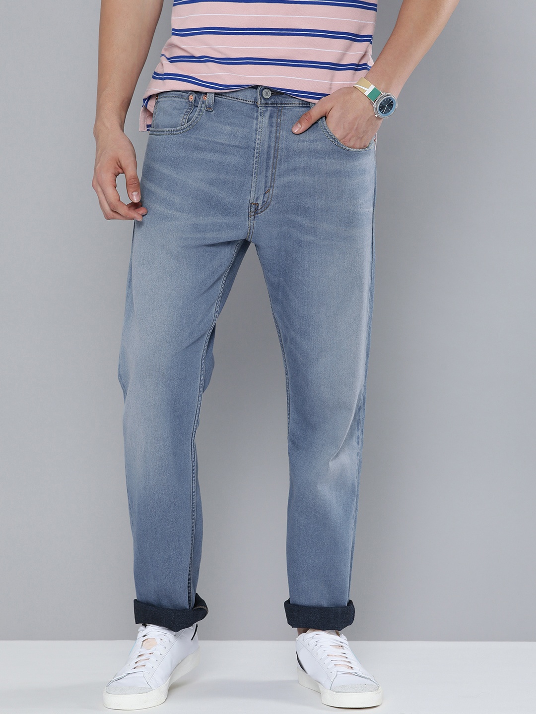 

Levis Men Blue 551Z Authentic Straight Fit Light Fade Stretchable Jeans