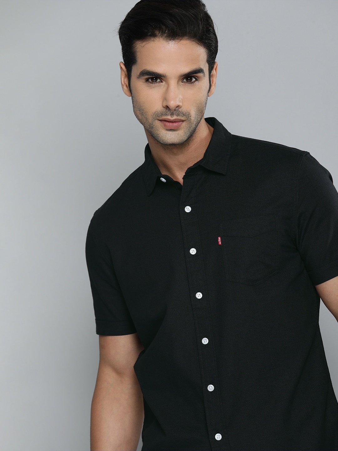 

Levis Men Black Slim Fit Casual Shirt