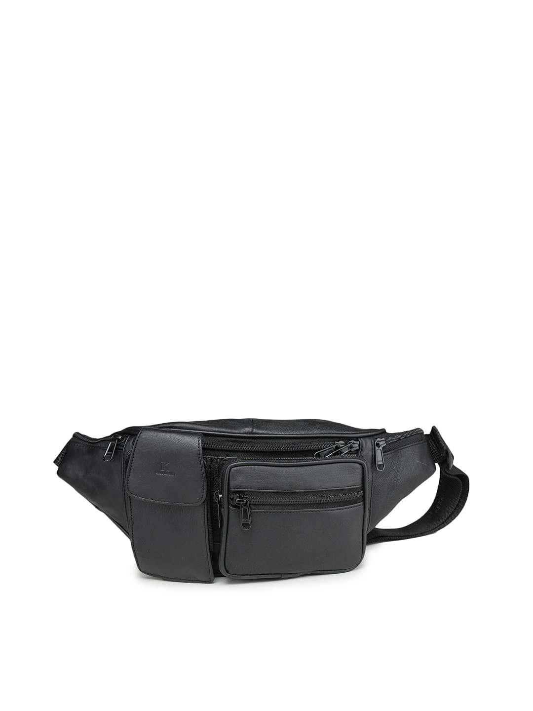 

K London Black Solid Waist Pouch