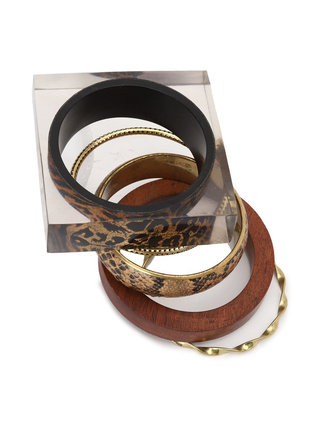 

FOREVER 21 Women Set of 5 Bracelets, Brown