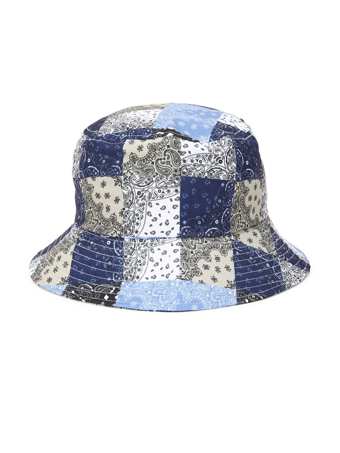 

FOREVER 21 Women Blue & White Printed Bucket Hat
