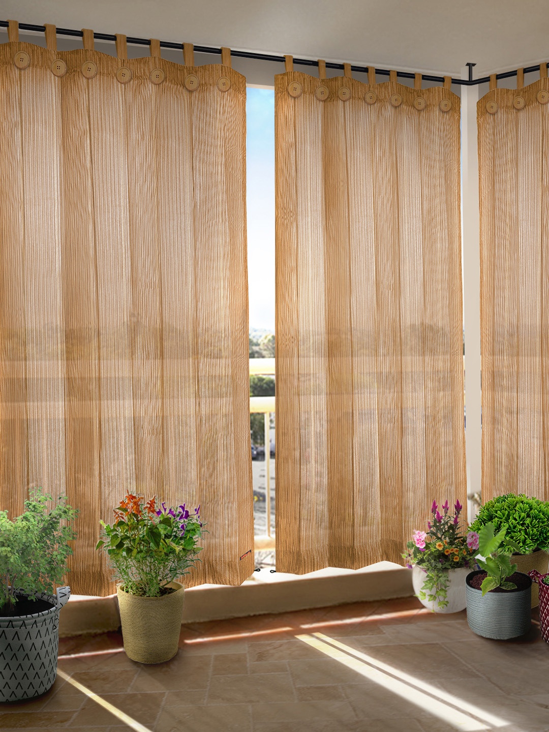 

Hippo Beige Set of 4 Decorative Outdoor Loop Curtains