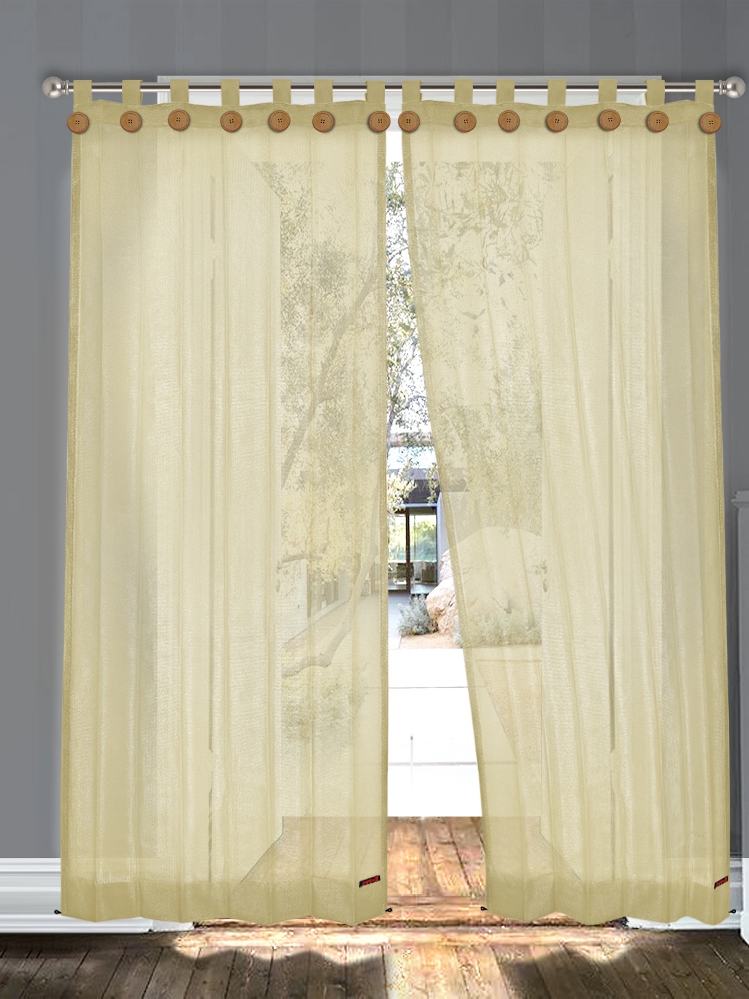 

Hippo Off White Set of 2 Curtain