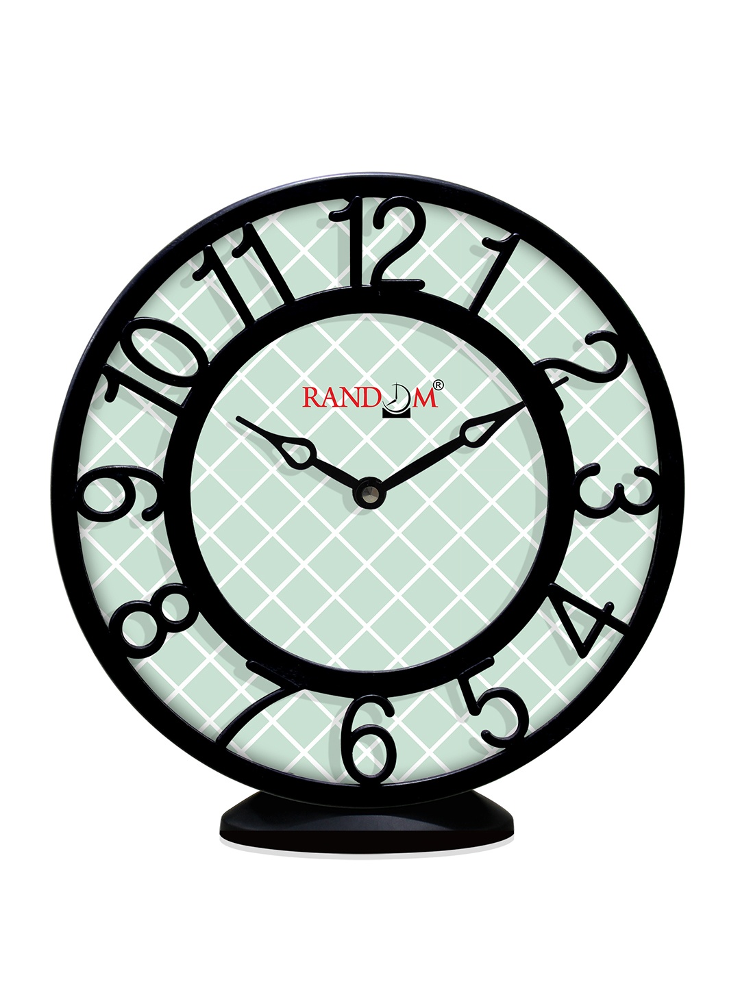

RANDOM Turquoise Blue & Black Round Printed Contemporary Analogue Wall Clock