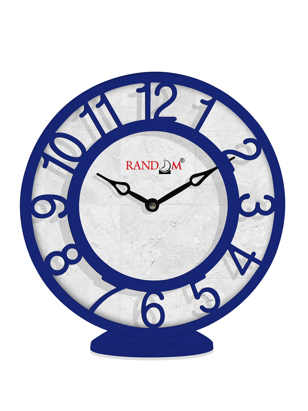 

RANDOM Off White & Blue Printed Contemporary Wall Clock