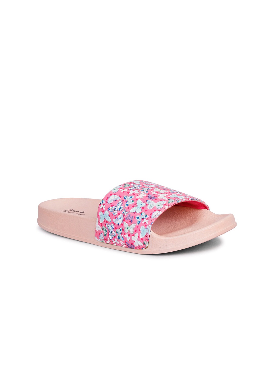 

SKORA Women Pink Printed Sliders