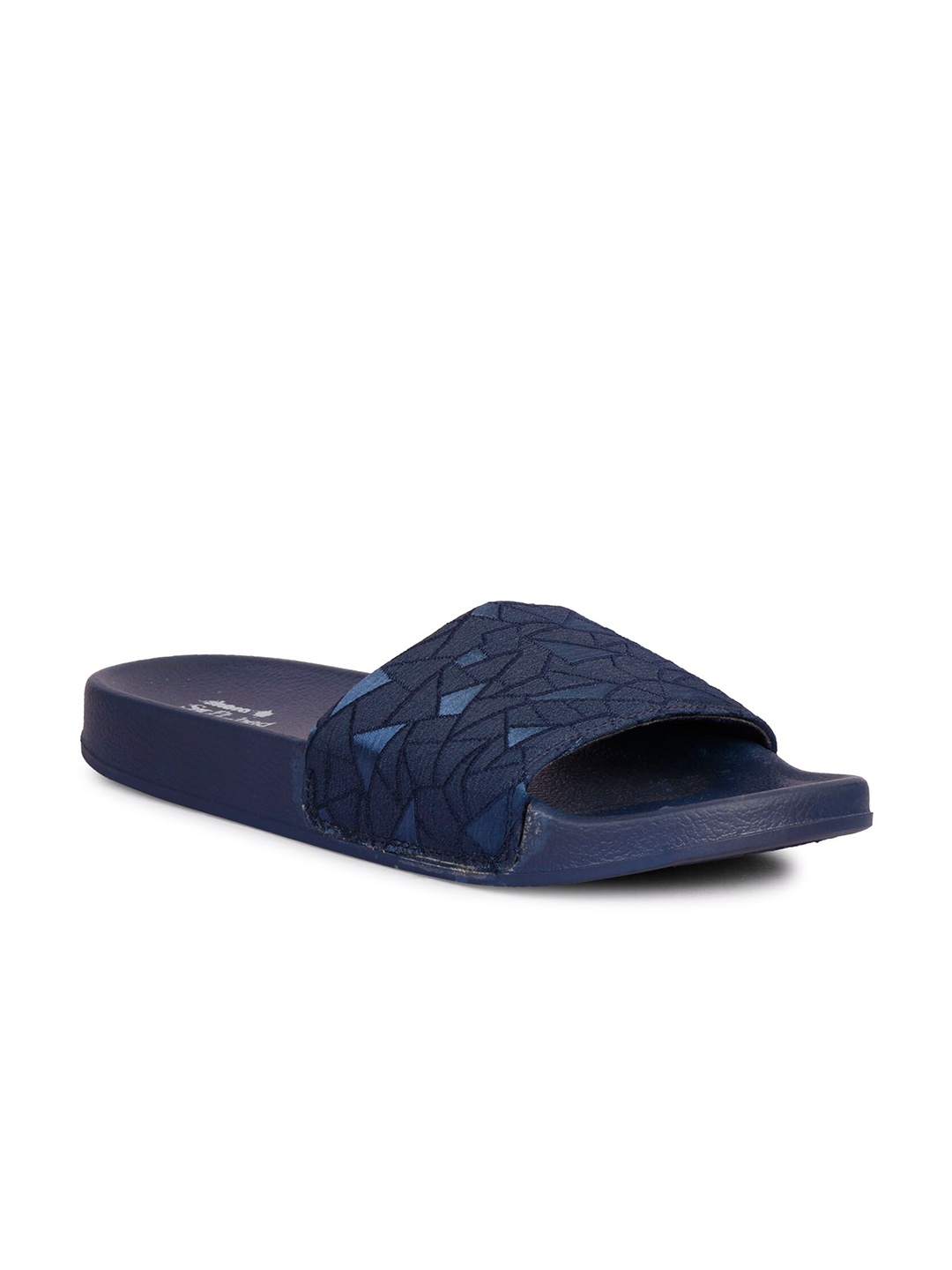 

SKORA Women Navy Blue Printed Sliders