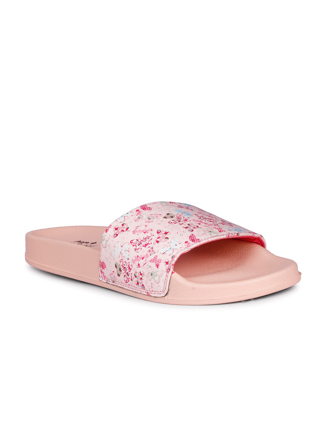 

SKORA Women Pink Printed Sliders