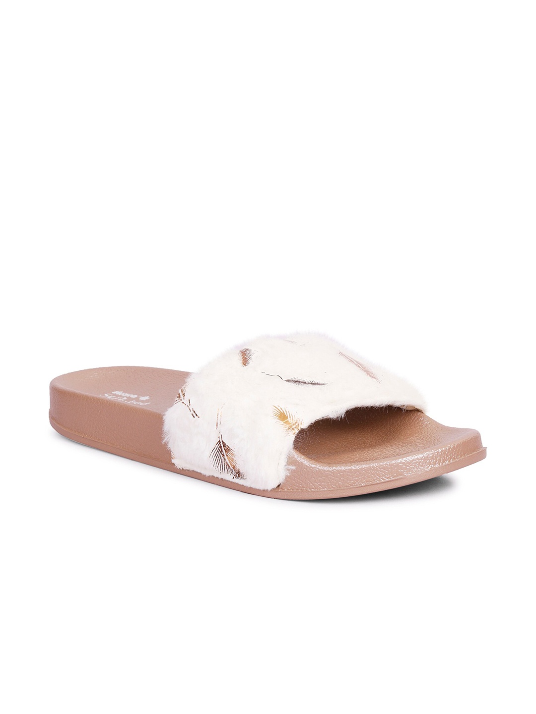 

SKORA Women White & Pink Sliders