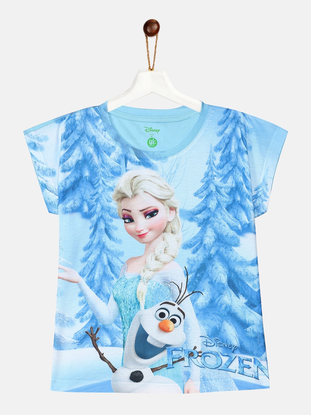 

YK Disney Girls Blue Frozen Print Top