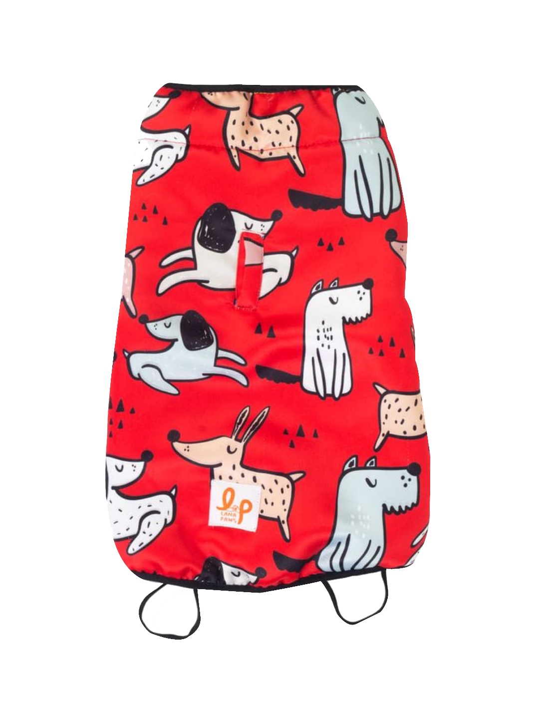 

LANA PAWS Red & Black Self Design Dog Jacket