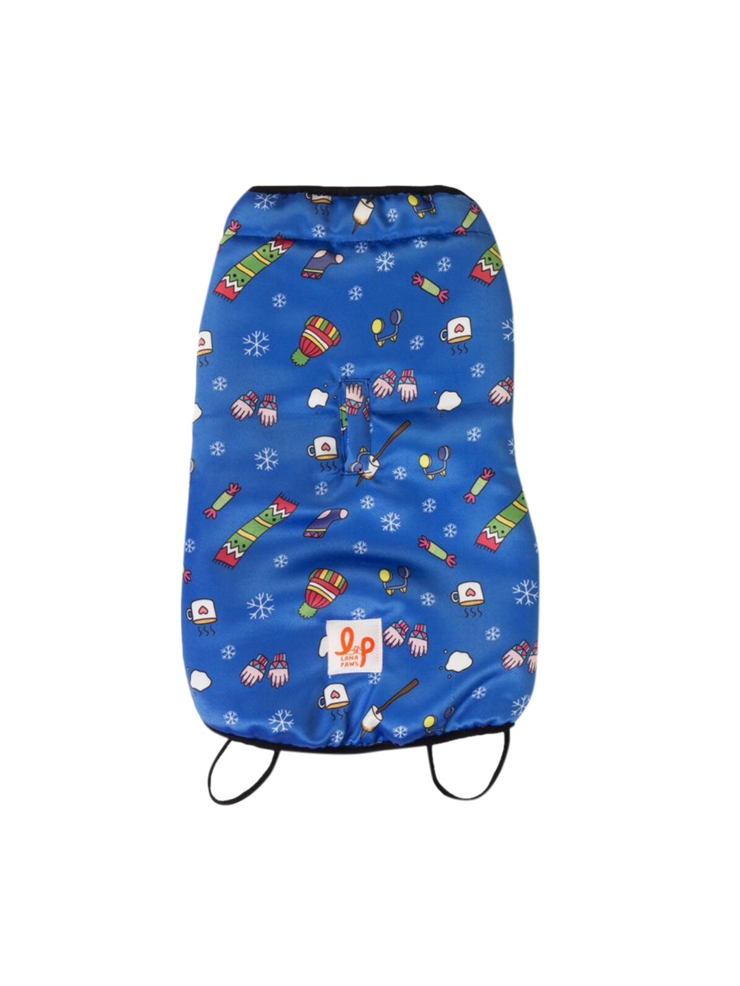 

LANA PAWS Blue & White Self Design Dog Winter Jacket