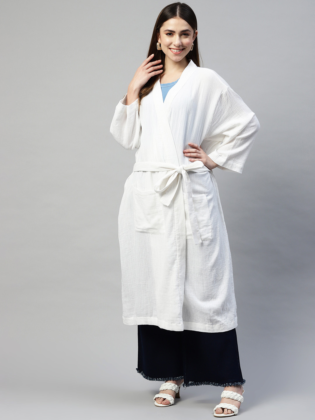 

I AM FOR YOU Women White Shrug