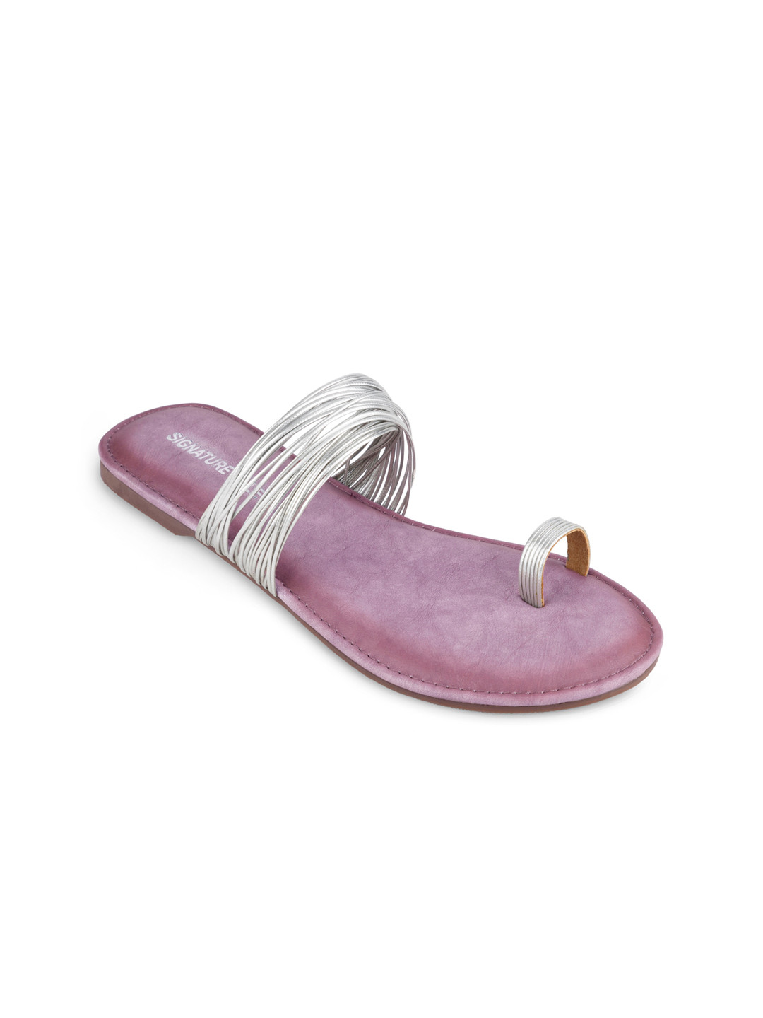 

Signature Sole Women Lavender Ethnic One Toe Flats