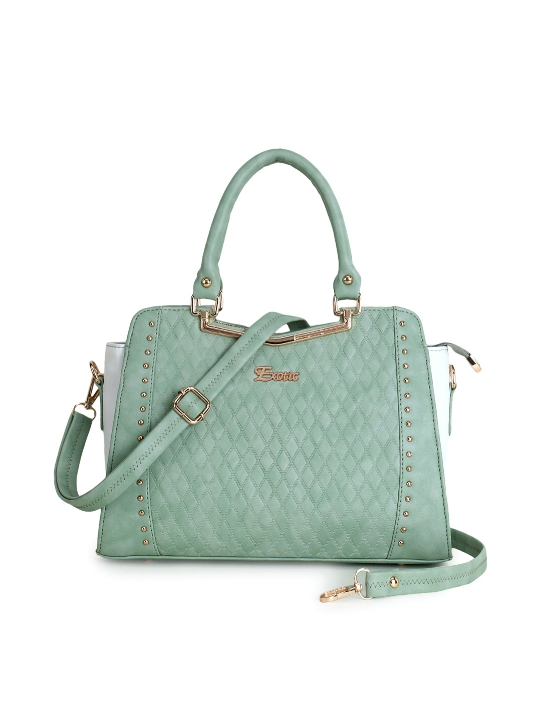 

Exotic Green PU Oversized Structured Handheld Bag