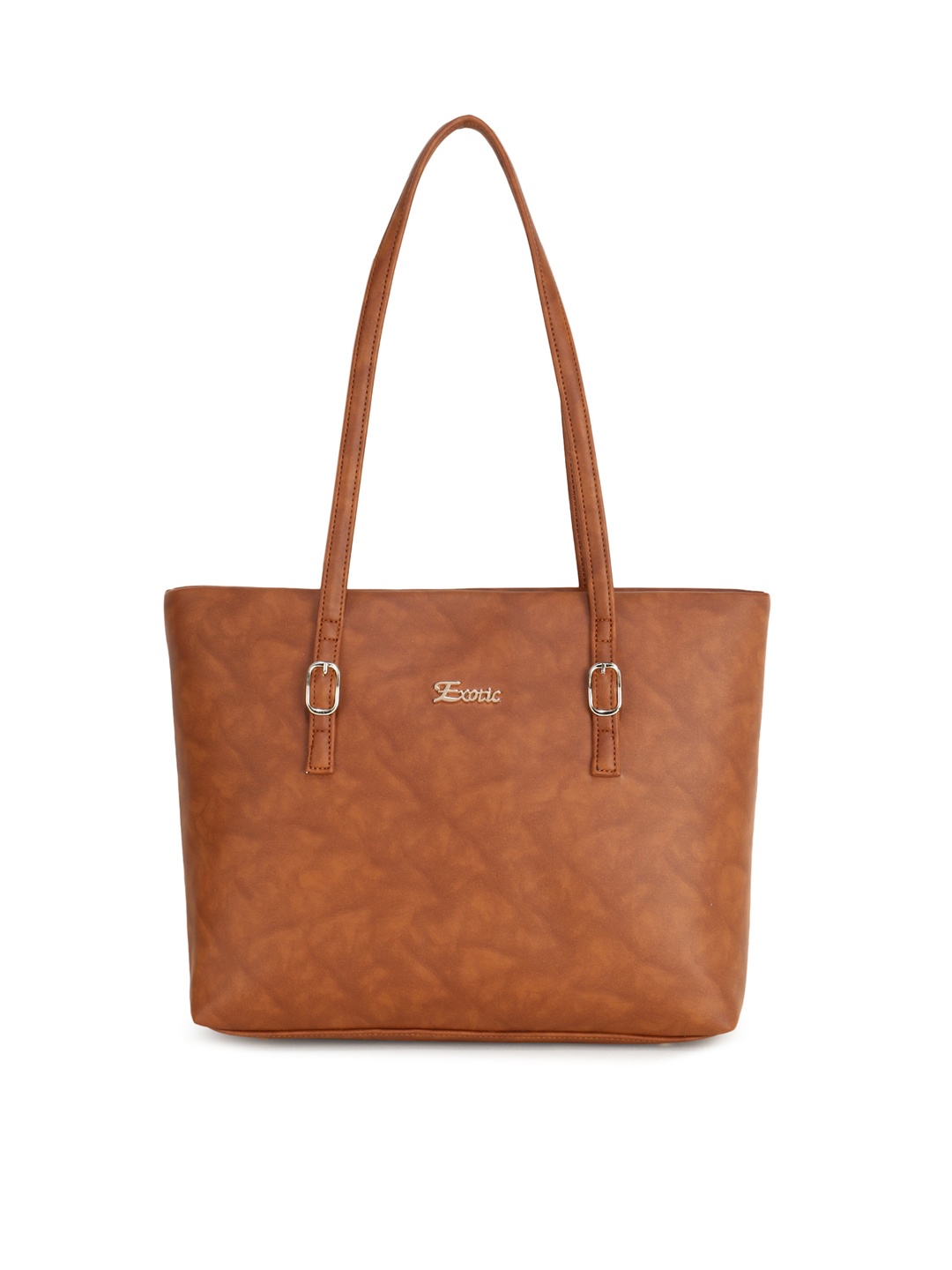 

Exotic Tan PU Structured Shoulder Bag