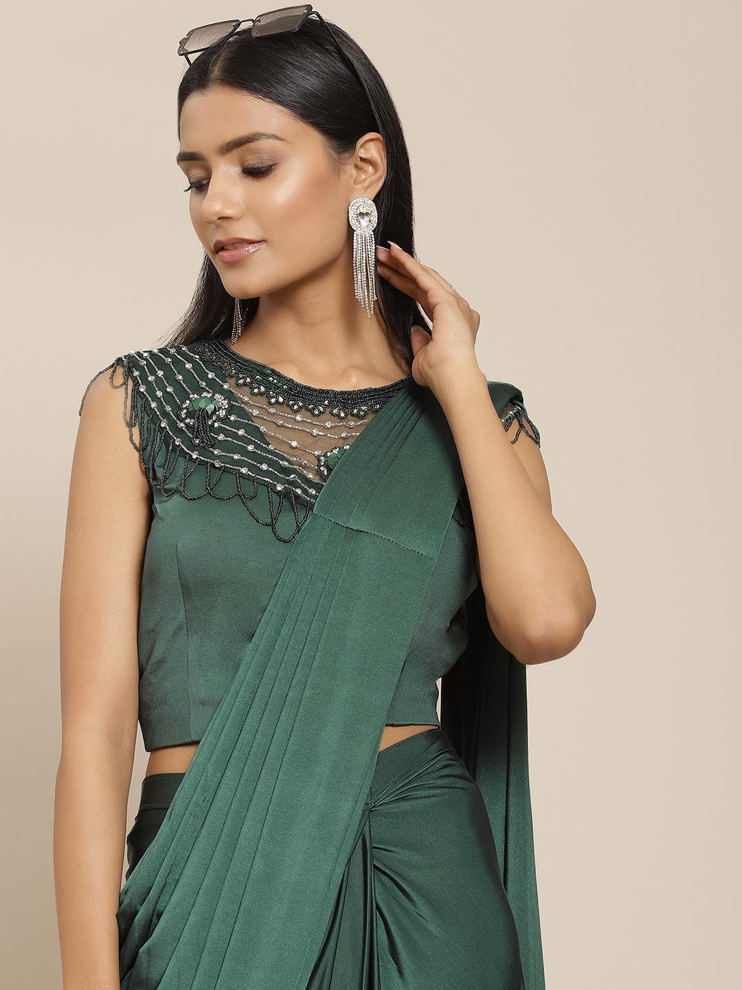 

Grancy Green Ready to Wear Saree