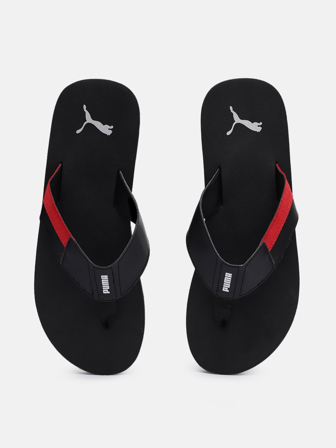 

Puma Unisex Black & Red Thong Flip-Flops