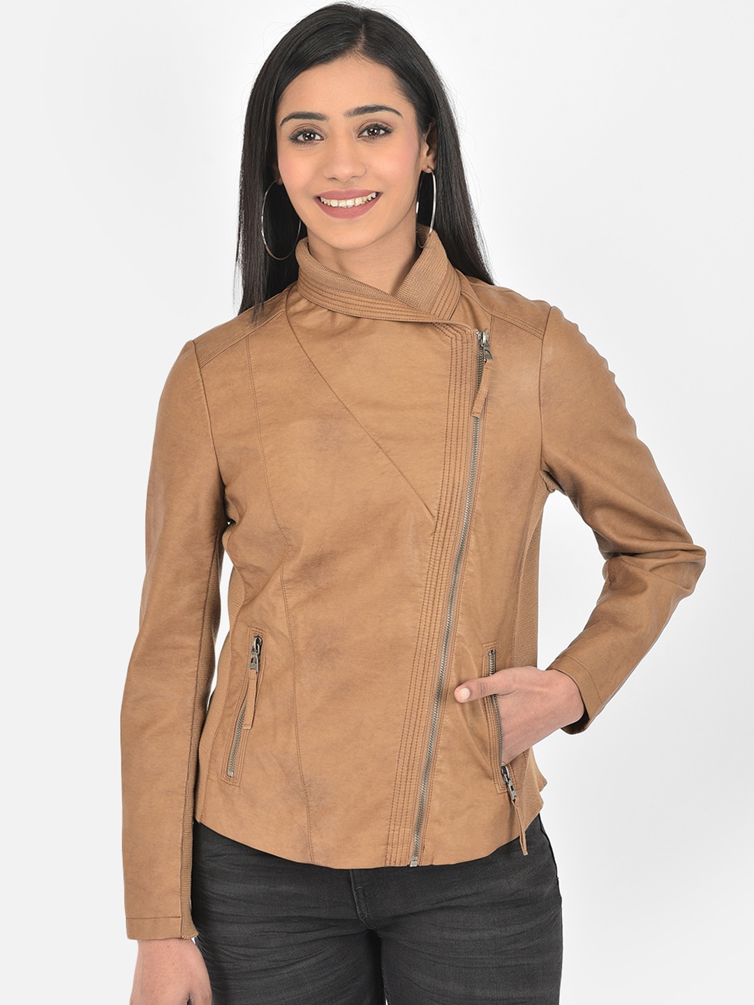 

Latin Quarters Women Brown Biker Jacket